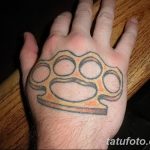 Фото тату кастет от 11.09.2018 №082 - tattoo brass knuckles - tatufoto.com