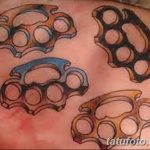 Фото тату кастет от 11.09.2018 №111 - tattoo brass knuckles - tatufoto.com