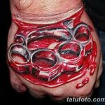 Фото тату кастет от 11.09.2018 №113 - tattoo brass knuckles - tatufoto.com