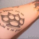 Фото тату кастет от 11.09.2018 №115 - tattoo brass knuckles - tatufoto.com