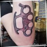 Фото тату кастет от 11.09.2018 №179 - tattoo brass knuckles - tatufoto.com