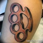 Фото тату кастет от 11.09.2018 №187 - tattoo brass knuckles - tatufoto.com