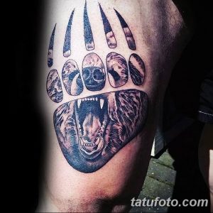 Фото тату с медведем от 12.09.2018 №058 - tattoo with a bear - tatufoto.com