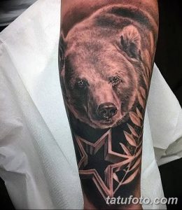 Фото тату с медведем от 12.09.2018 №062 - tattoo with a bear - tatufoto.com