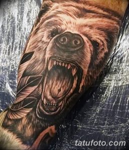 Фото тату с медведем от 12.09.2018 №063 - tattoo with a bear - tatufoto.com