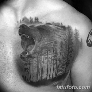 Фото тату с медведем от 12.09.2018 №067 - tattoo with a bear - tatufoto.com