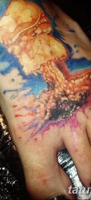 Фото тату ядерный взрыв (гриб) от 01.09.2018 №001 tattoo nuclear explosion — tatufoto.com