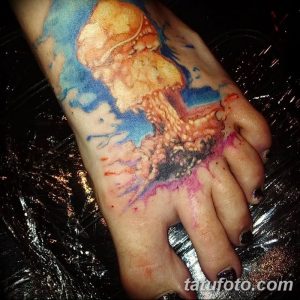 Фото тату ядерный взрыв (гриб) от 01.09.2018 №001 tattoo nuclear explosion - tatufoto.com
