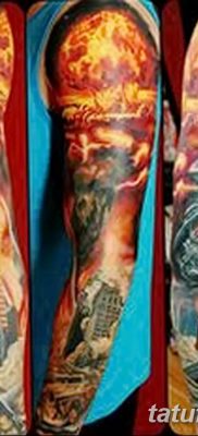 Фото тату ядерный взрыв (гриб) от 01.09.2018 №003 tattoo nuclear explosion — tatufoto.com