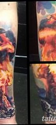Фото тату ядерный взрыв (гриб) от 01.09.2018 №005 tattoo nuclear explosion — tatufoto.com
