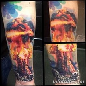 Фото тату ядерный взрыв (гриб) от 01.09.2018 №005 tattoo nuclear explosion - tatufoto.com