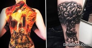 Фото тату ядерный взрыв (гриб) от 01.09.2018 №007 tattoo nuclear explosion - tatufoto.com