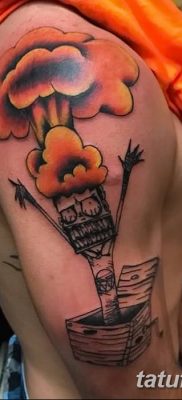 Фото тату ядерный взрыв (гриб) от 01.09.2018 №009 tattoo nuclear explosion — tatufoto.com