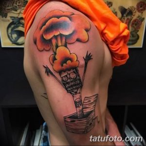 Фото тату ядерный взрыв (гриб) от 01.09.2018 №009 tattoo nuclear explosion - tatufoto.com