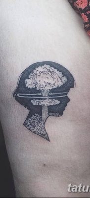 Фото тату ядерный взрыв (гриб) от 01.09.2018 №011 tattoo nuclear explosion — tatufoto.com