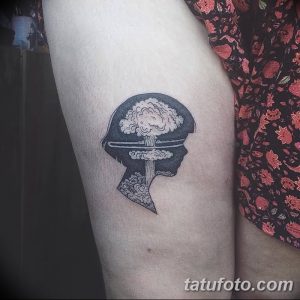 Фото тату ядерный взрыв (гриб) от 01.09.2018 №011 tattoo nuclear explosion - tatufoto.com