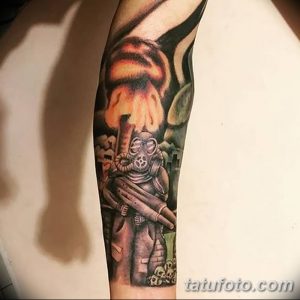 Фото тату ядерный взрыв (гриб) от 01.09.2018 №012 tattoo nuclear explosion - tatufoto.com