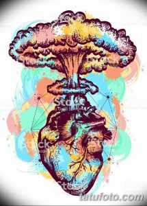 Фото тату ядерный взрыв (гриб) от 01.09.2018 №017 tattoo nuclear explosion - tatufoto.com