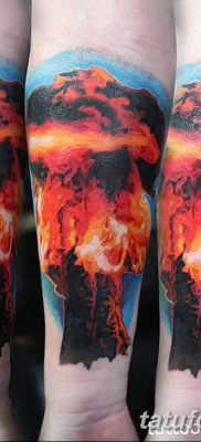 Фото тату ядерный взрыв (гриб) от 01.09.2018 №028 tattoo nuclear explosion — tatufoto.com