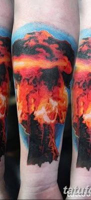 Фото тату ядерный взрыв (гриб) от 01.09.2018 №035 tattoo nuclear explosion — tatufoto.com