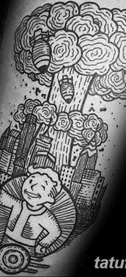 Фото тату ядерный взрыв (гриб) от 01.09.2018 №053 tattoo nuclear explosion — tatufoto.com