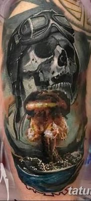 Фото тату ядерный взрыв (гриб) от 01.09.2018 №055 tattoo nuclear explosion — tatufoto.com