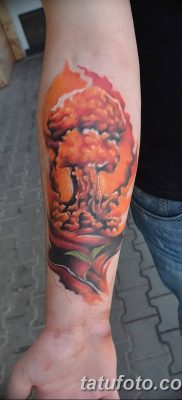 Фото тату ядерный взрыв (гриб) от 01.09.2018 №058 tattoo nuclear explosion — tatufoto.com