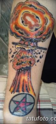 Фото тату ядерный взрыв (гриб) от 01.09.2018 №061 tattoo nuclear explosion — tatufoto.com