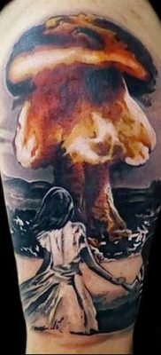 Фото тату ядерный взрыв (гриб) от 01.09.2018 №066 tattoo nuclear explosion — tatufoto.com