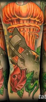 Фото тату ядерный взрыв (гриб) от 01.09.2018 №067 tattoo nuclear explosion — tatufoto.com