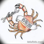 Фото эскизы тату краб рак от 11.09.2018 №066 - sketching tattoo crab cancer - tatufoto.com