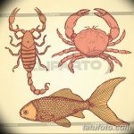 Фото эскизы тату краб рак от 11.09.2018 №067 - sketching tattoo crab cancer - tatufoto.com