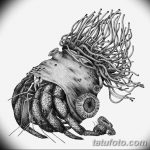 Фото эскизы тату краб рак от 11.09.2018 №090 - sketching tattoo crab cancer - tatufoto.com