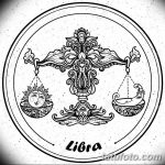 Detailed Libra in aztec style