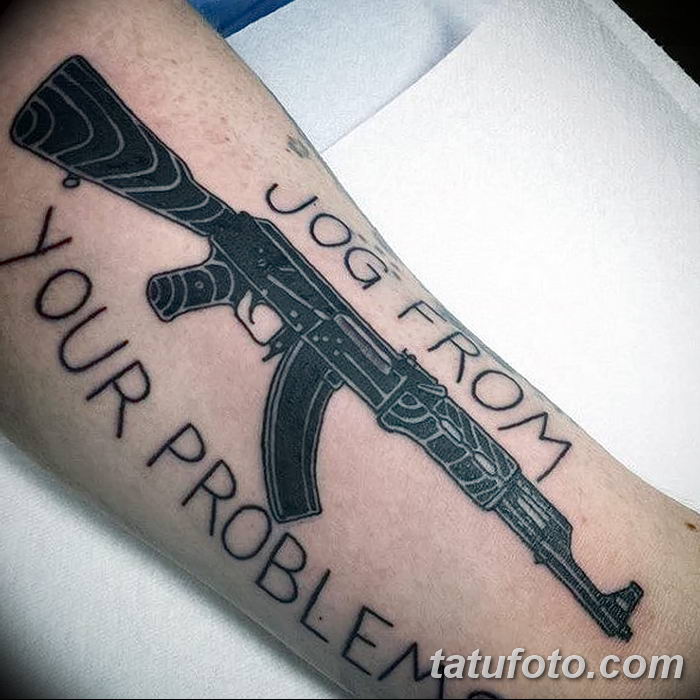 Фото рисунка Татуировки АК-47 29.10.2018 № 087 - Tattoo AK-47 - tatufoto......