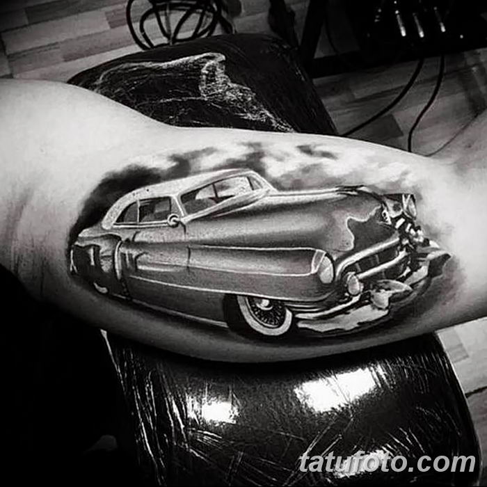 Фото рисунка татуировки автомобиль 29.10.2018 № 055 - tattoo car drawing - ...