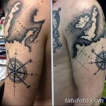 Фото тутуировка карта мира 29.10.2018 №040 - tattoo world map photo - tatufoto.com