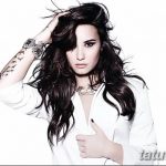 Фото Тату Деми Ловато 27.10.2018 №047 - Tattoo Demi Lovato photo - tatufoto.com