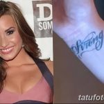 Фото Тату Деми Ловато 27.10.2018 №054 - Tattoo Demi Lovato photo - tatufoto.com