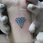 Фото Тату бриллиант от 02.10.2018 №321 - Diamond tattoo - tatufoto.com