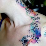 Фото пример рисунка тату одуванчик от 02.10.2018 №009 - dandelion tattoo - tatufoto.com