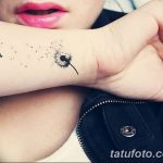 Фото пример рисунка тату одуванчик от 02.10.2018 №018 - dandelion tattoo - tatufoto.com