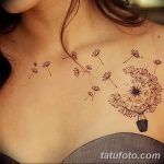 Фото пример рисунка тату одуванчик от 02.10.2018 №019 - dandelion tattoo - tatufoto.com