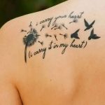 Фото пример рисунка тату одуванчик от 02.10.2018 №022 - dandelion tattoo - tatufoto.com