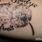 Фото пример рисунка тату одуванчик от 02.10.2018 №207 - dandelion tattoo - tatufoto.com