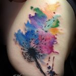 Фото пример рисунка тату одуванчик от 02.10.2018 №216 - dandelion tattoo - tatufoto.com