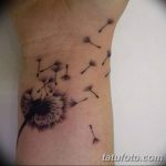 Фото пример рисунка тату одуванчик от 02.10.2018 №233 - dandelion tattoo - tatufoto.com