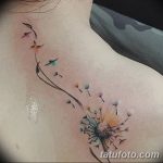 Фото пример рисунка тату одуванчик от 02.10.2018 №247 - dandelion tattoo - tatufoto.com