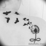 Фото пример рисунка тату одуванчик от 02.10.2018 №252 - dandelion tattoo - tatufoto.com