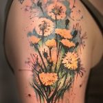 Фото пример рисунка тату одуванчик от 02.10.2018 №268 - dandelion tattoo - tatufoto.com